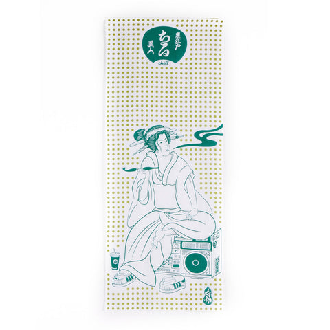 手ぬぐい「ちる美人」