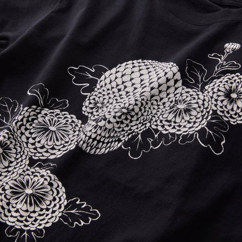 Tシャツ「菊華髑髏図」