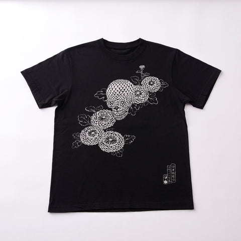 Tシャツ「菊華髑髏図」