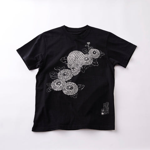 Tシャツ「菊華髑髏図」